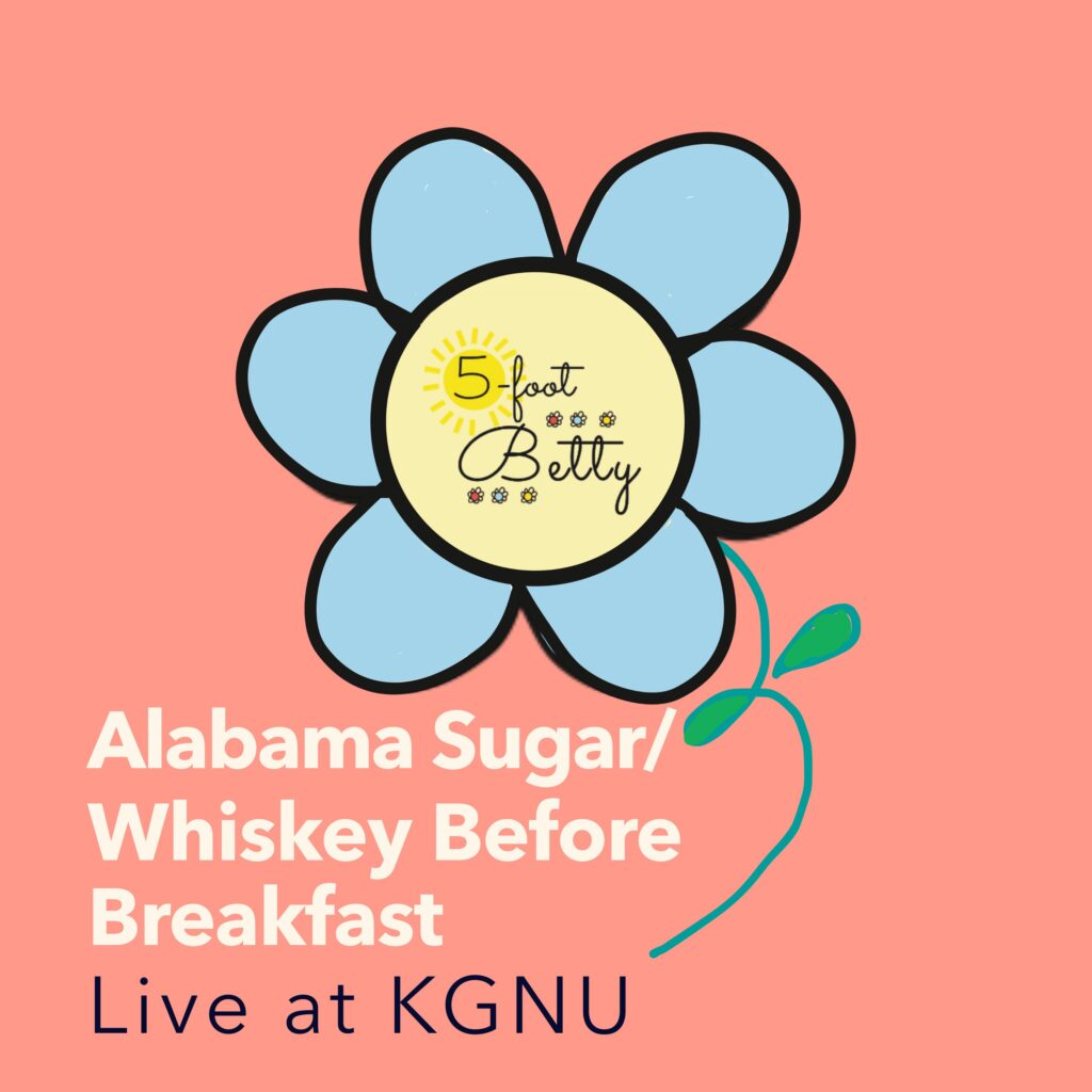 cover art for Alabama Sugar-> Whisky with Betty flower on peach background